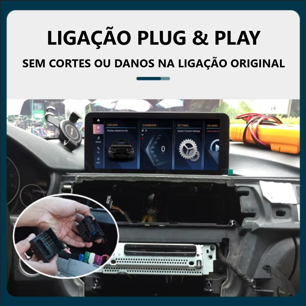 BMW - X1 - CIC NBT EVO - Ecrã Touch Screen Android 15 - Apple CarPlay & Google Android Auto Wireless