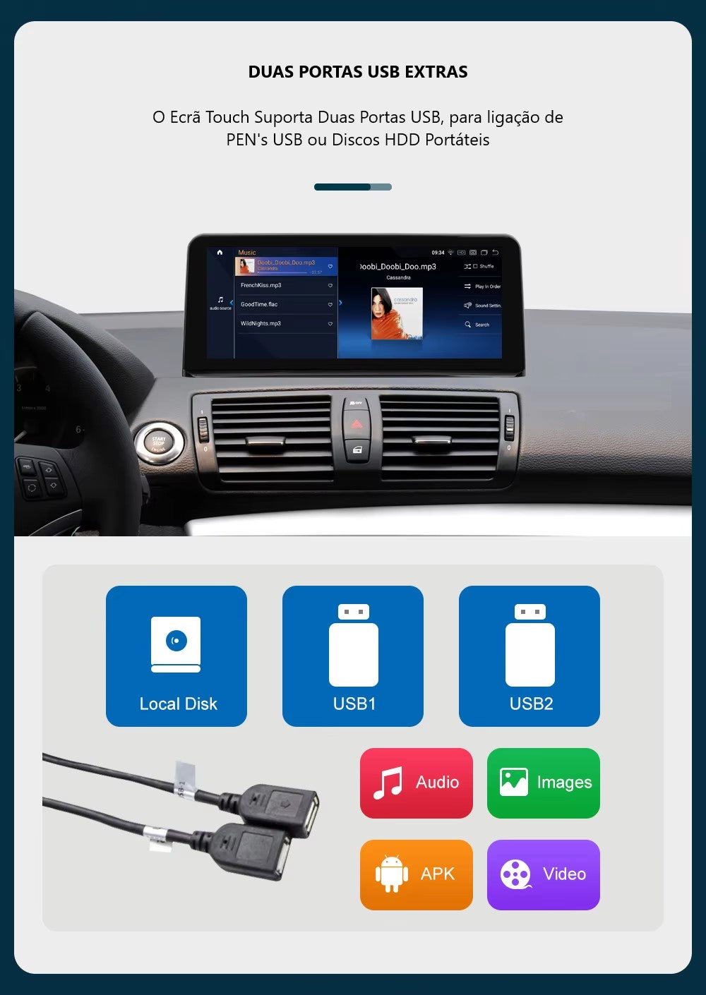 BMW - X1 - CIC NBT EVO - Ecrã Touch Screen Android 15 - Apple CarPlay & Google Android Auto Wireless
