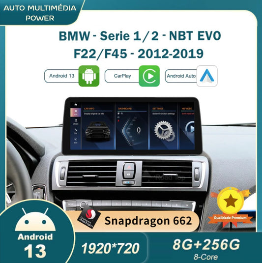 BMW - Série 1 / 2 - CCC CIC NBT EVO - Ecrã Touch Screen Android 14 - Apple CarPlay & Google Android Auto Wireless