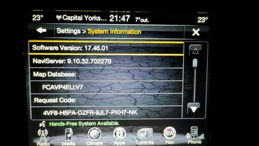 FIAT / LANCIA / CHRYSLER / DODGE / JEEP / RAM - Sistema Uconnect 8.4A & 8.4AN (RA3) - Pen USB Atualização Mapas GPS Nav v2020