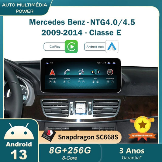 MERCEDES-BENZ - Classe E - Ecrã Touch Screen Android 14 - Apple CarPlay & Google Android Auto Wireless