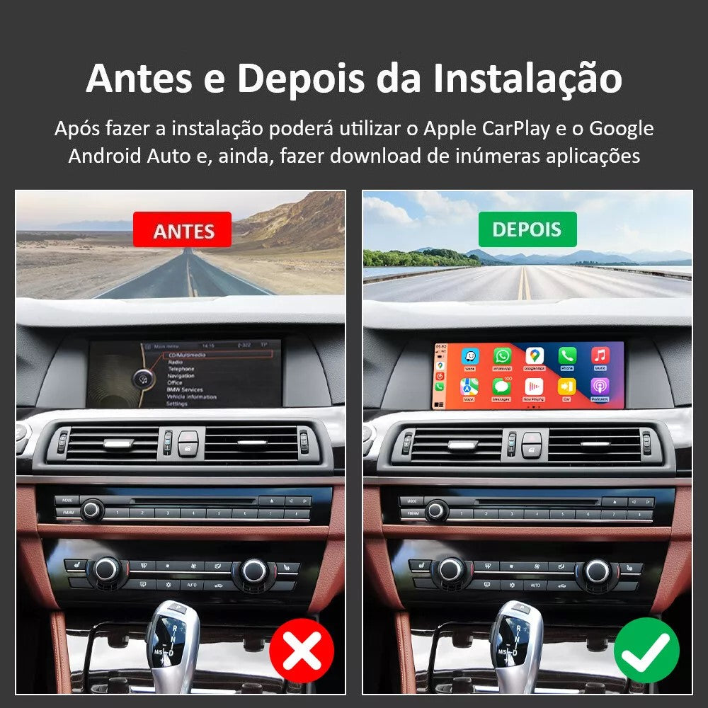 BMW - Sistema CIC - Instalação Módulo Apple CarPlay & Google Android Auto Wireless