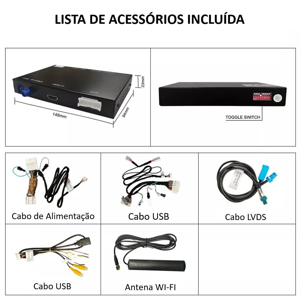 LEXUS - Sistema Premium Navigation c/ JOYSTICK ou PEQUENO TOUCHPAD - Instalação Função Apple CarPlay & Google Android Auto Wireless