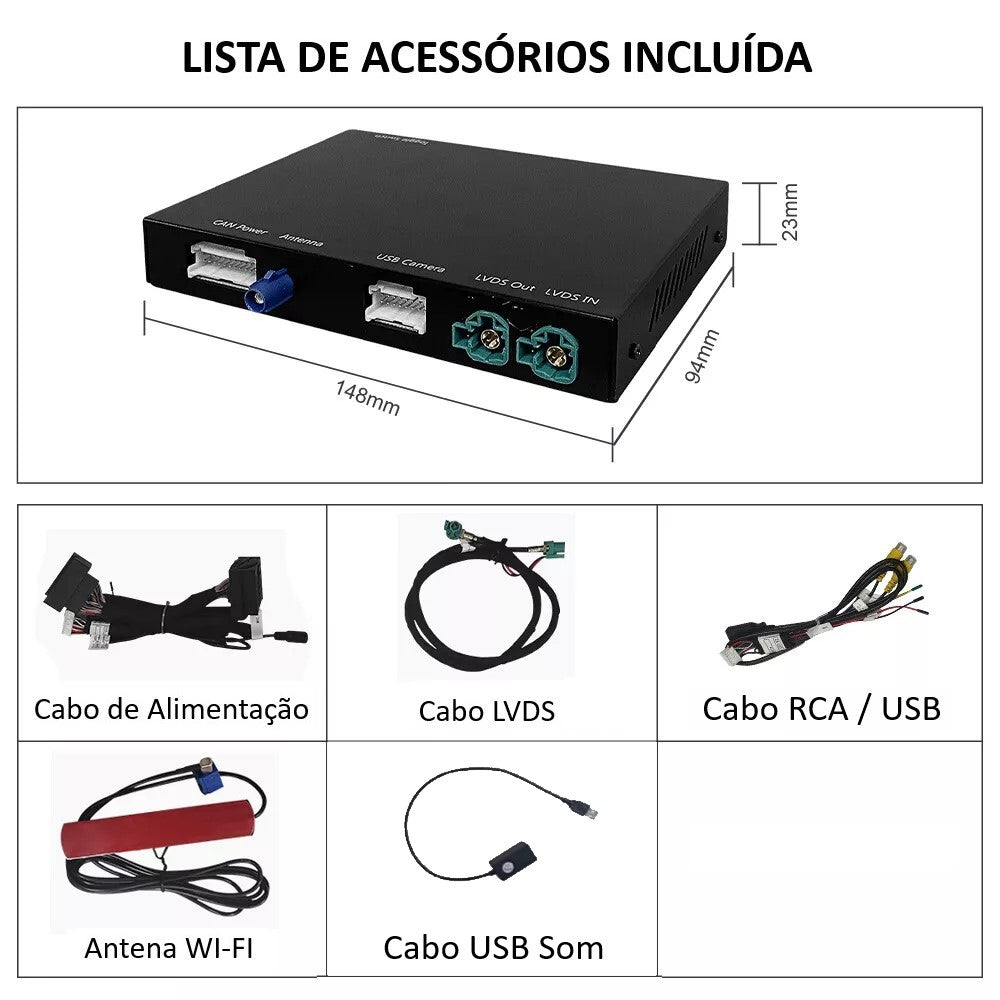 BMW - Modelo i3 - Sistema EVO - Instalação Módulo Apple CarPlay & Google Android Auto Wireless