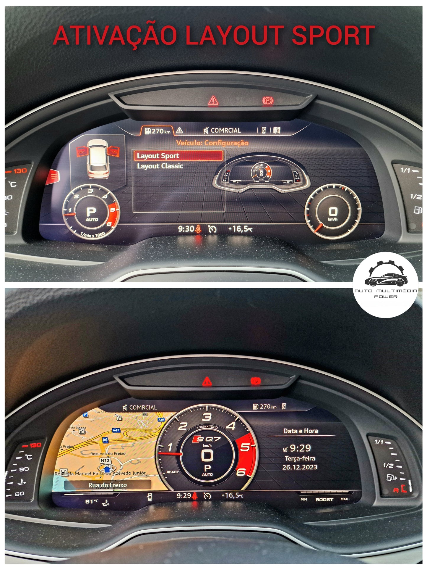 AUDI - Sistema MIB 2 - Ativação Layout Sport (Sport Display) S & RS Virtual Cockpit