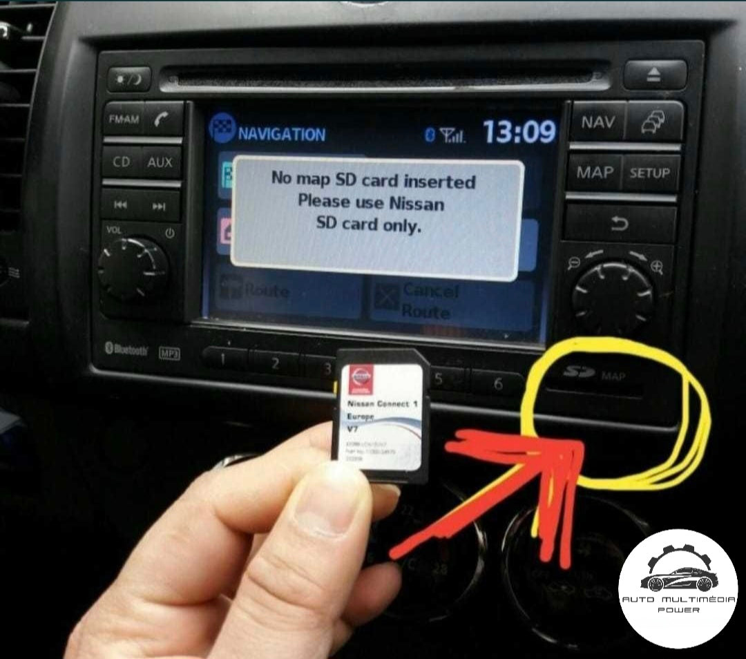 NISSAN - Sistema Connect 1 - Cartão SD Atualização Mapas GPS Nav v12 2023