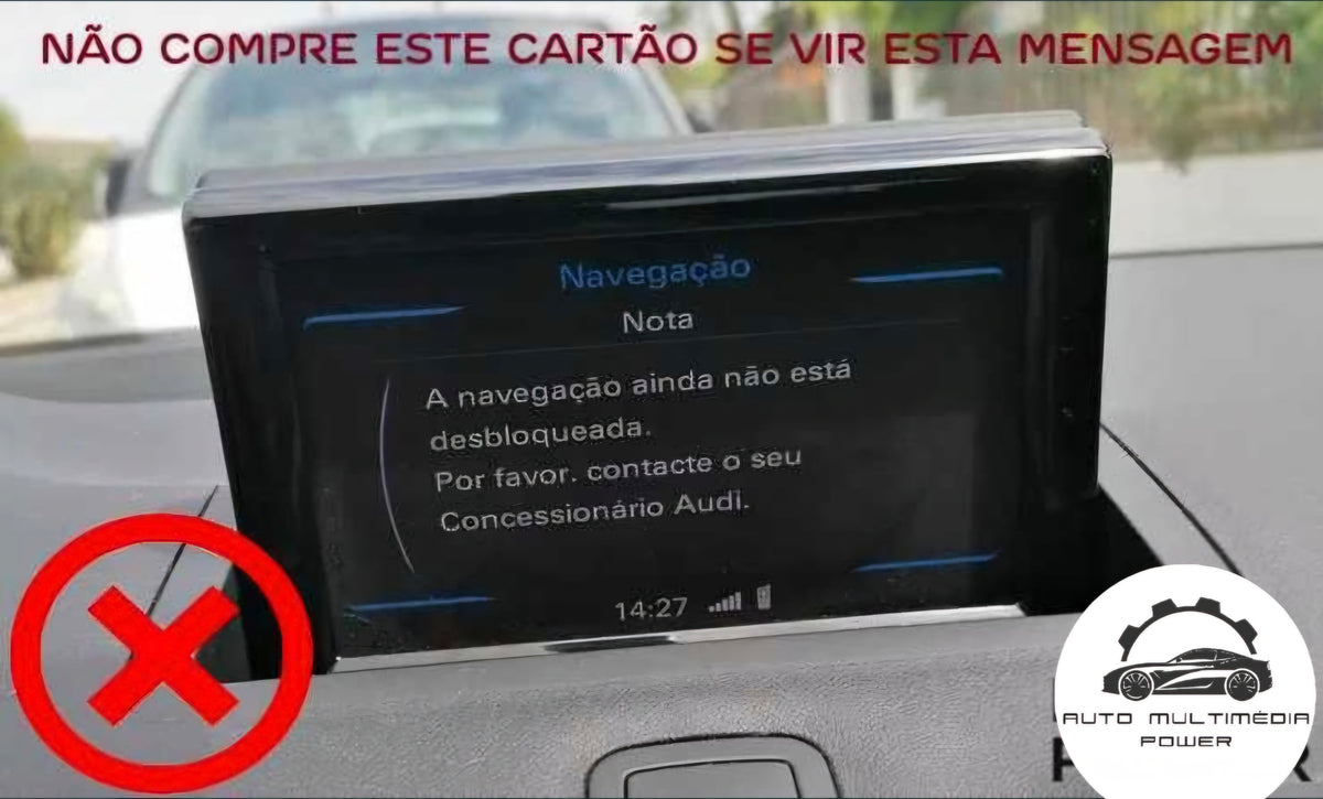 AUDI - Sistema MMI MIB-HS (MIB 2 Low) - Cartão SD Atualização Software + Mapas GPS Nav 2026