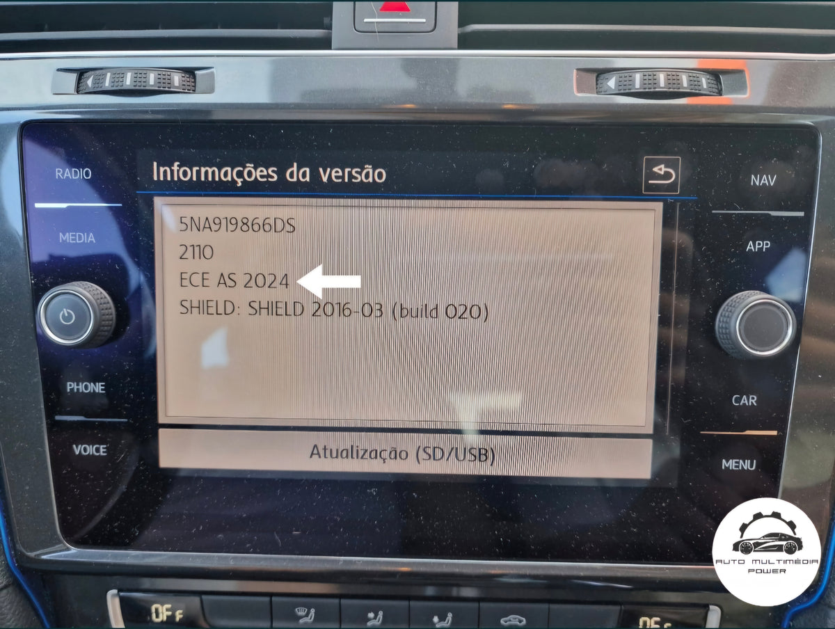VOLKSWAGEN VW - Sistema Discover Media Gen 2 - Cartão SD AS Atualização Mapas GPS Nav v24 2027