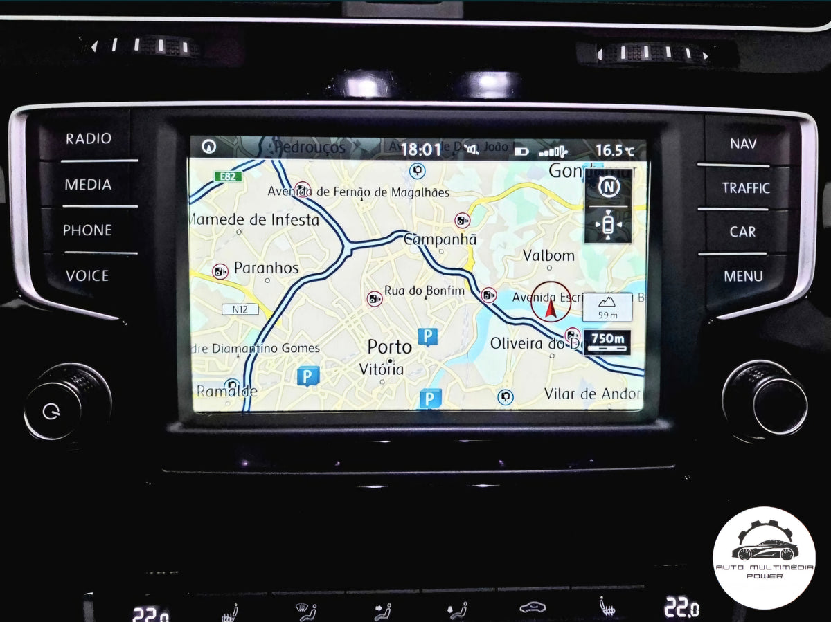 VOLKSWAGEN VW - Sistema Discover Media Gen 2 - Cartão SD AS Atualização Mapas GPS Nav v24 2027