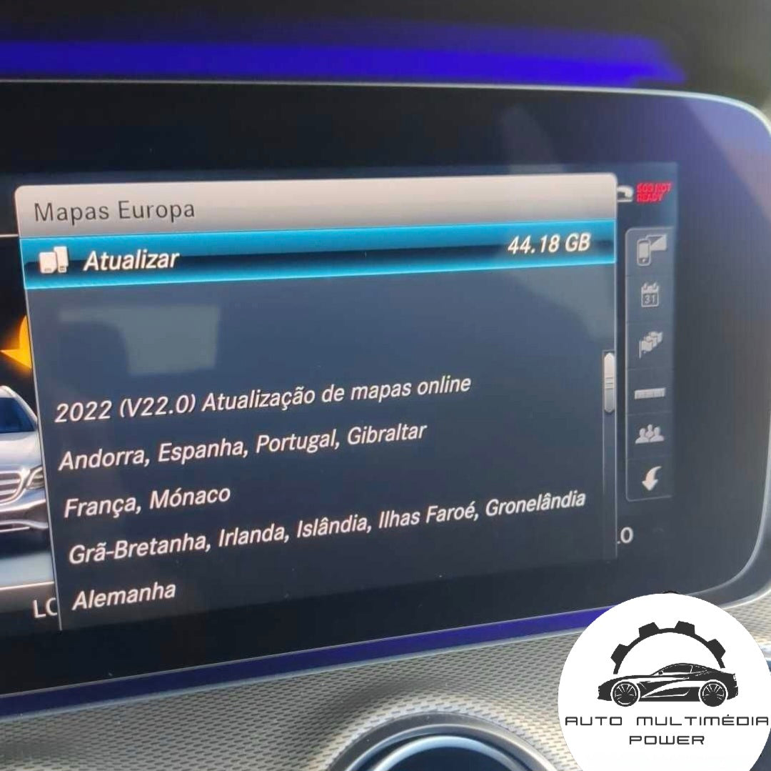 MERCEDES-BENZ - Sistema NTG 5.5 COMAND - Atualização GPS Nav - Mapas + PIN v2025