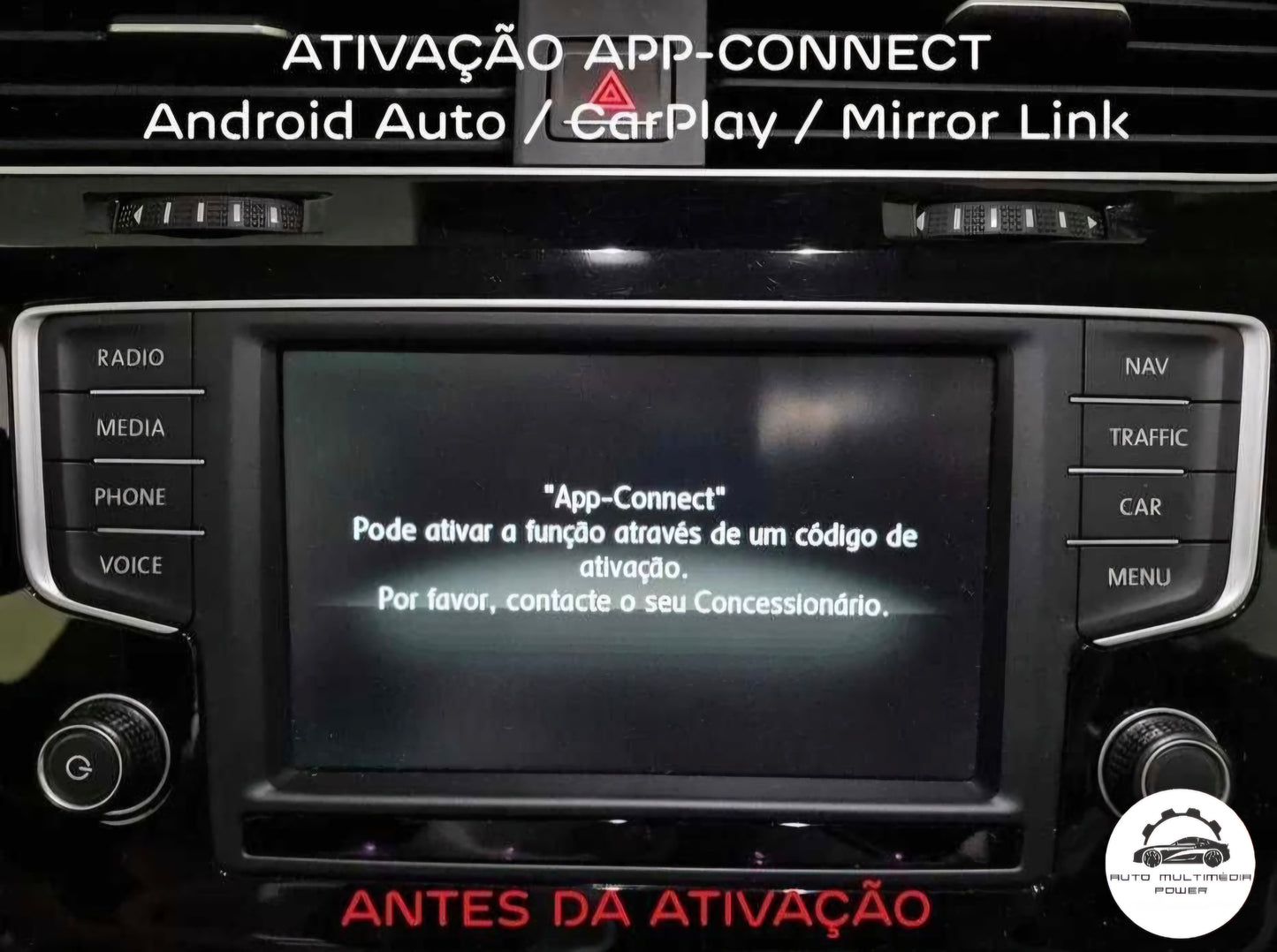 VOLKSWAGEN VW - Sistema Discover Media Gen 2 - Ativação App-Connect CarPlay & Android Auto + Retrofit Porta USB