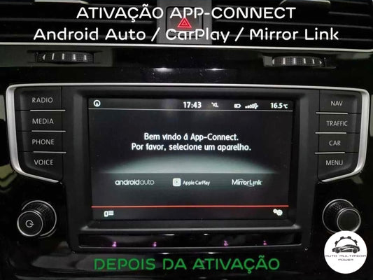 VOLKSWAGEN VW - Sistema Discover Media Gen 2 - Ativação App-Connect CarPlay & Android Auto & Voice Control