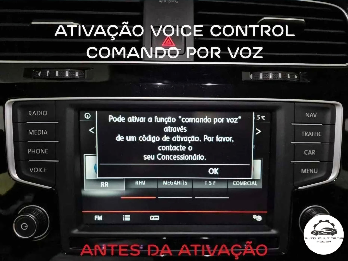VOLKSWAGEN VW - Sistema Discover Media Gen 2 - Ativação App-Connect CarPlay & Android Auto + Retrofit Porta USB