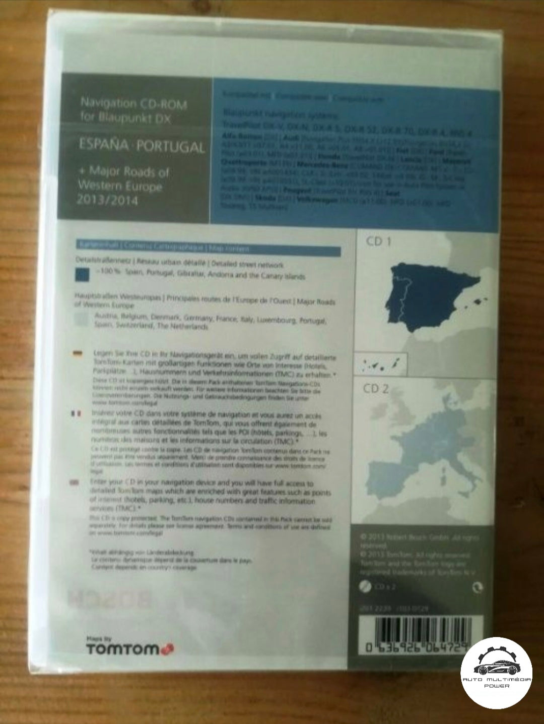 Blaupunkt TravelPilot DX TeleAtlas - CD's Atualização Mapas GPS Nav Mapa v2014