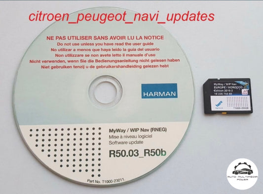 CITROEN MyWay & PEUGEOT WipNav - Sistema RNEG - Cartão SD Atualização Mapas GPS Nav v2025-2