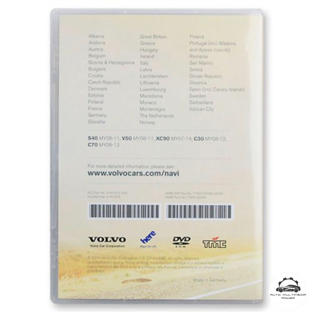 VOLVO - Sistema RTI MMM+ HDD - DVD Atualização Mapas GPS Nav v2018