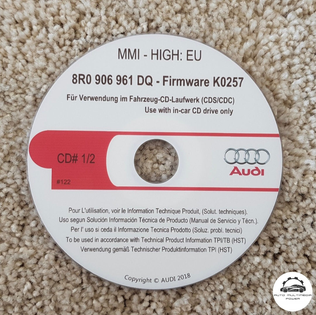 AUDI - Sistema MMI 3G HIGH HNAV - Atualização Software + Mapas GPS Nav 6.36.1 2024