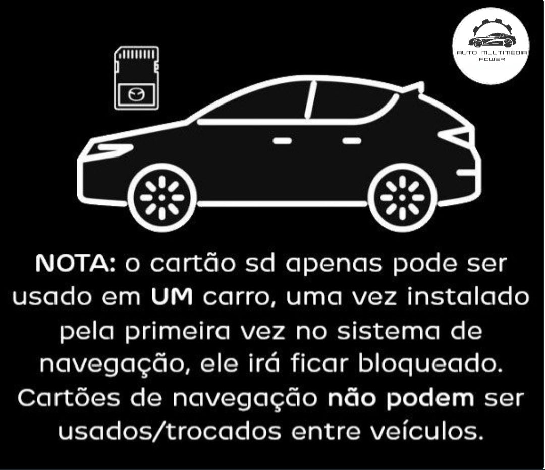MAZDA - Sistema Skyactive Connect - Cartão SD Atualização Mapas GPS Nav v2025