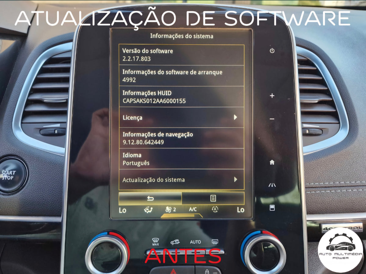 RENAULT - Sistema R-LINK 2 - Ativação Apple CarPlay & Google Android Auto & VIM