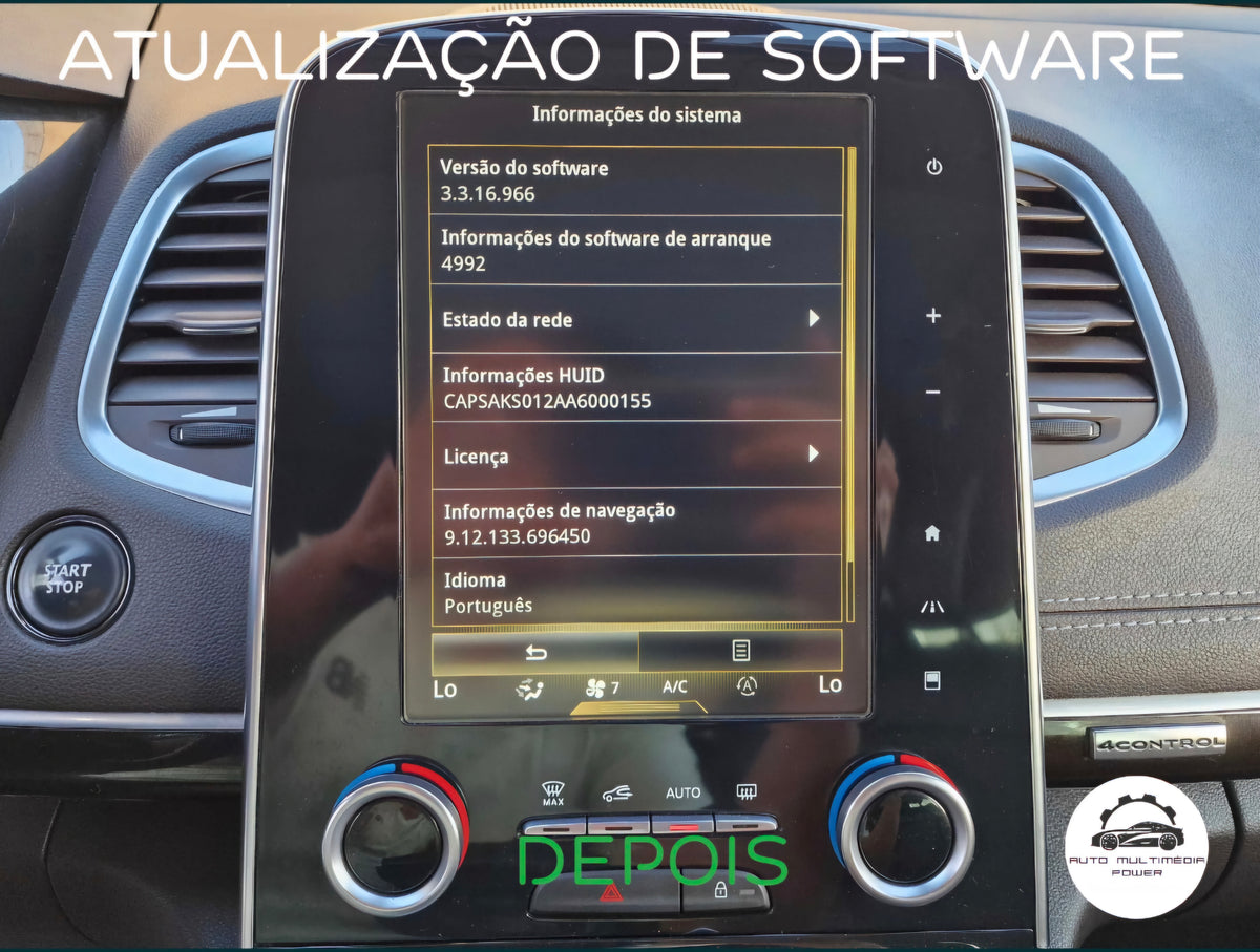 RENAULT - Sistema R-LINK 2 - Ativação Apple CarPlay & Google Android Auto & VIM