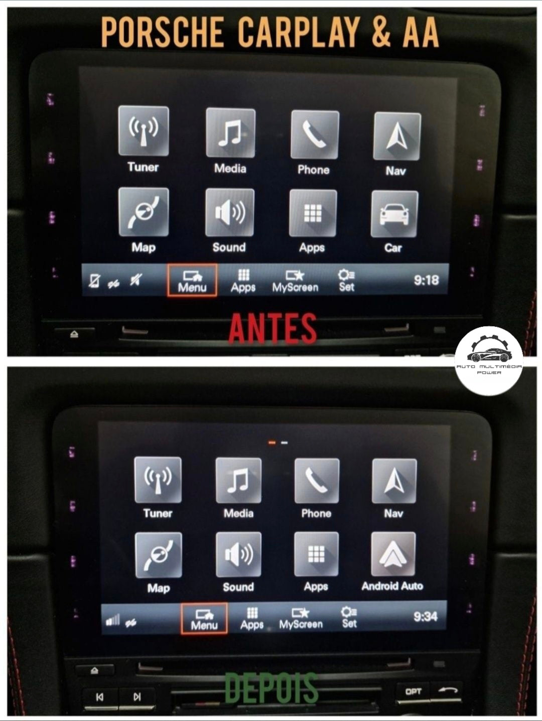 PORSCHE - Sistema MIB 2 MHI2 PCM 4 / 4.1 - Ativação Apple CarPlay & Google Android Auto