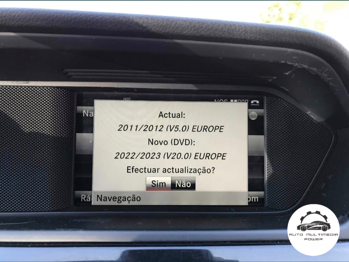 MERCEDES-BENZ - Sistema NTG 4.5 / 4.7 - Atualização Mapas GPS Nav v24 2024