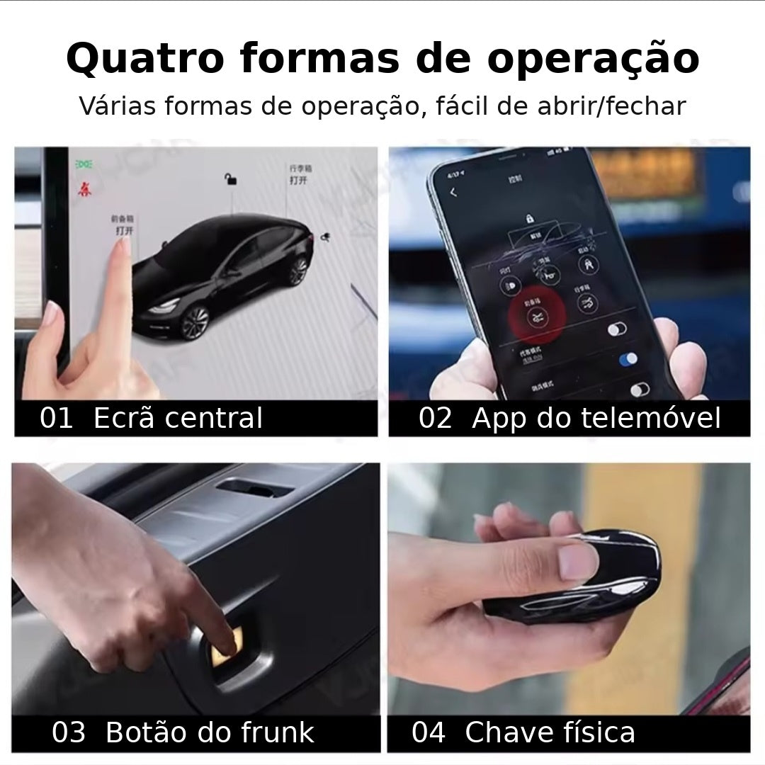 TESLA - Instalação Kit Porta-Bagagens (Frunk) Elétrico Automático - Model 3 / Y / X / S