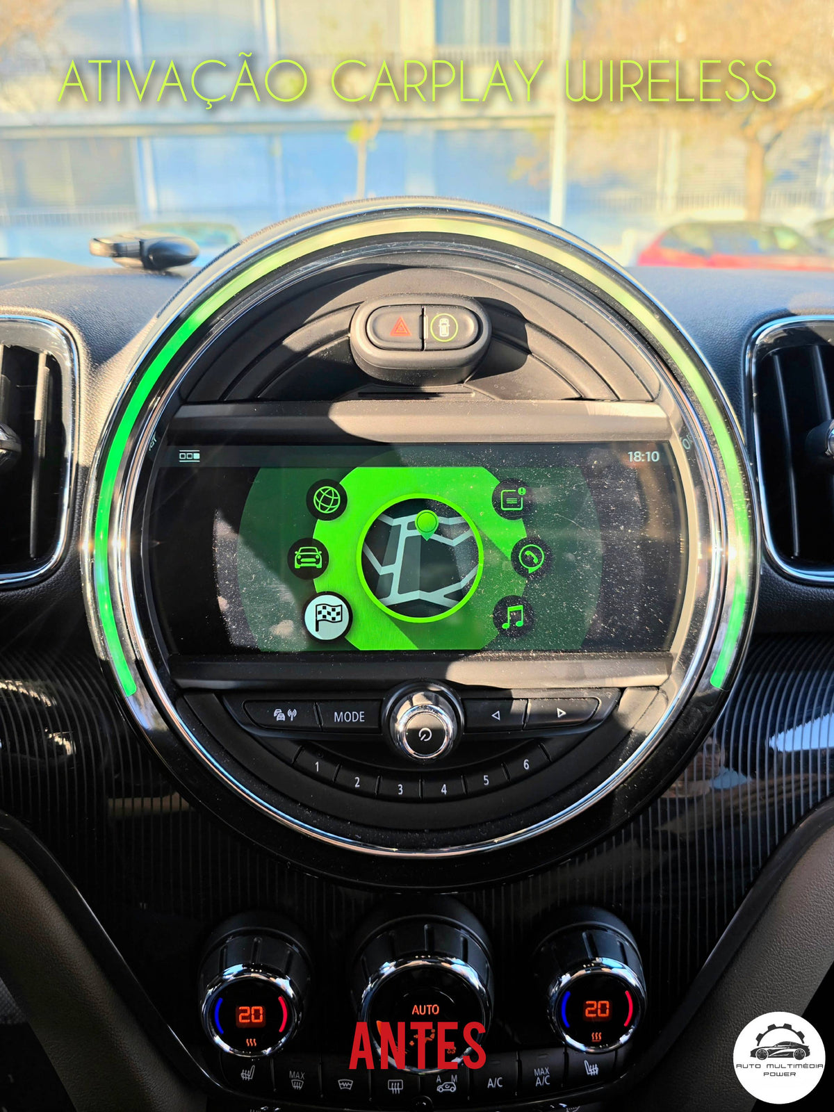 MINI - Sistema EVO ID5 & ID6 - Ativação Apple CarPlay + VIM + Espelhamento Ecrã Android