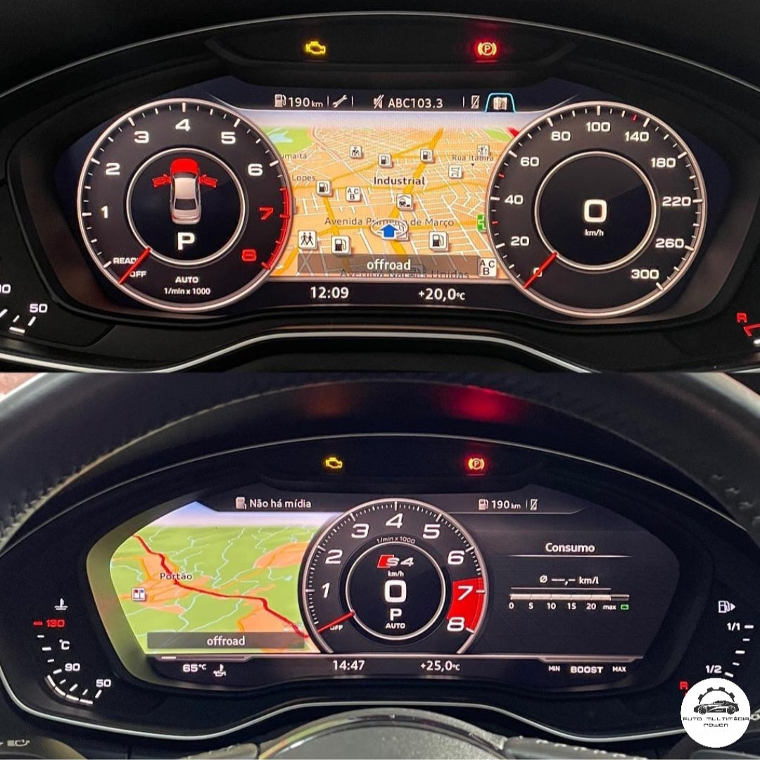 AUDI - Sistema MIB 2 - Ativação do Layout Sport FPK1 (Sport Display) S & RS Virtual Cockpit