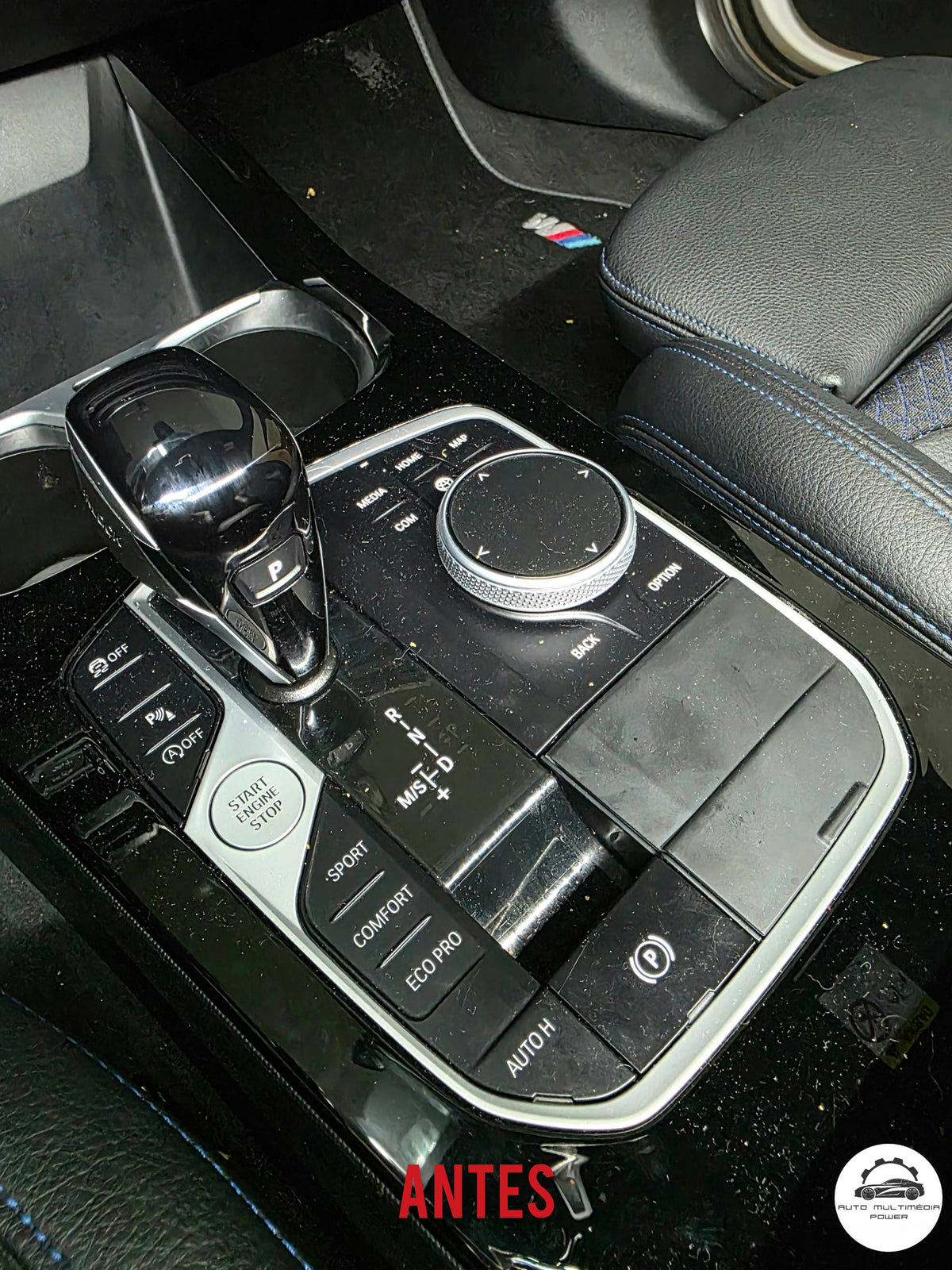 BMW - KIT Manete de Mudanças em Cristal & Botões Multimédia em Cristal - Veículos com Plataforma MGU