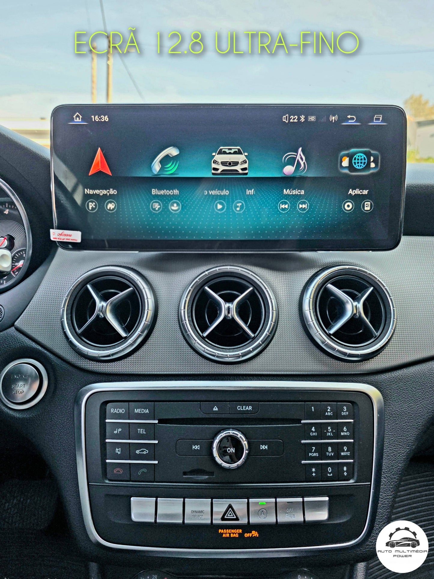 MERCEDES-BENZ - Classe A / B / CLA / GLA - Ecrã Touch Screen Android 15 - Apple CarPlay & Google Android Auto Wireless