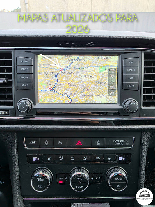 SEAT - Sistema Discover Media 2 MST2 - Cartão SD AS Atualização Mapas GPS Nav v23 2026