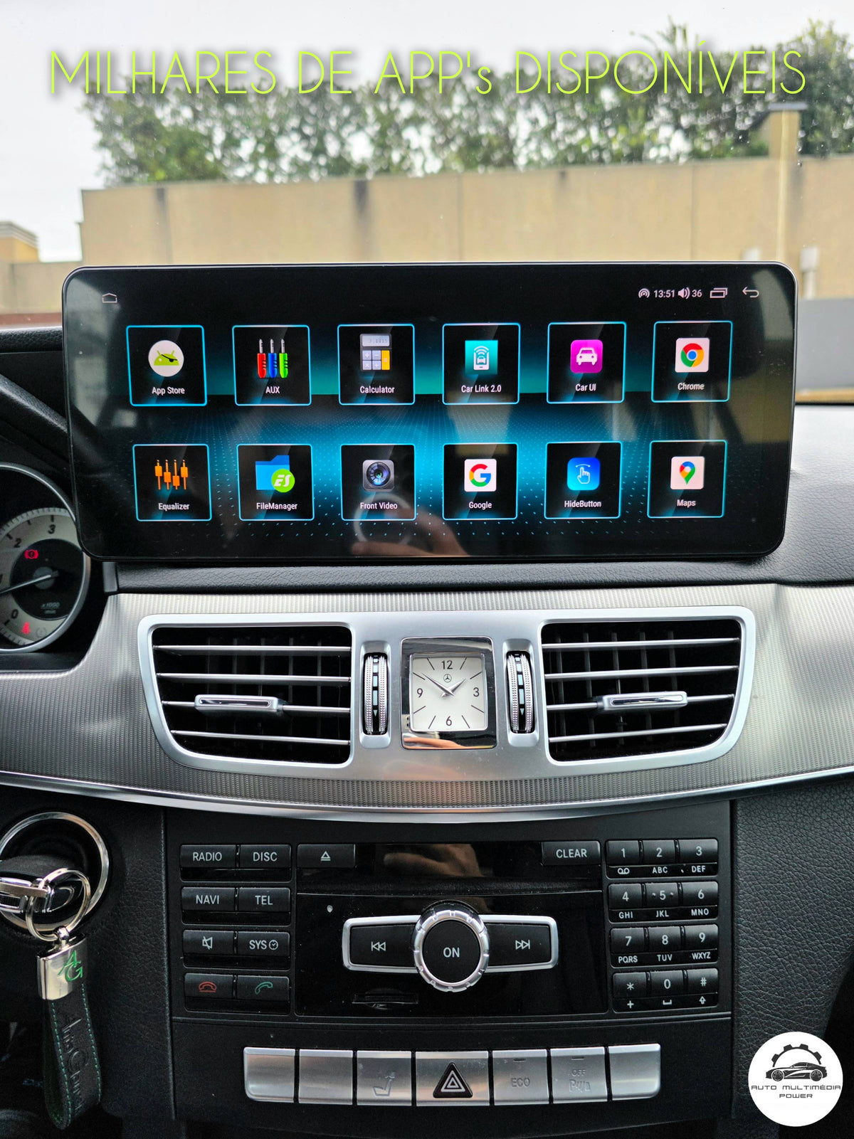 MERCEDES-BENZ - Classe E - Ecrã Touch Screen Android 15 - Apple CarPlay & Google Android Auto Wireless