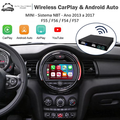 MINI - Sistema NBT - Instalação Função Apple CarPlay & Google Android Auto Wireless