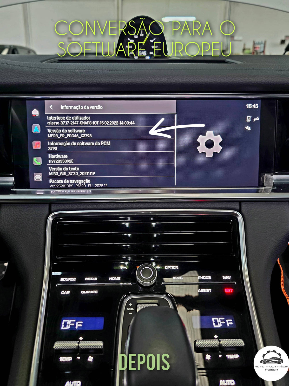 PORSCHE - Sistema PCM 6.0 - MIB 3 - Conversão para a Região Europa