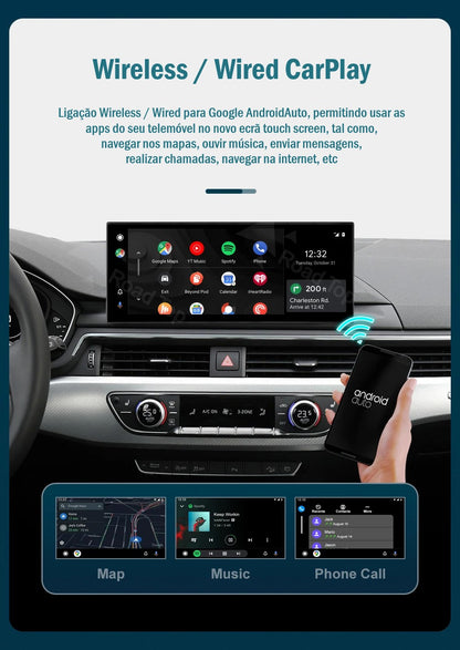 AUDI - A4 / A5 - MMI MIB 2 LOW (MHS2) & HIGH (MHI2) - Ecrã Touch Screen Android 14 - Apple CarPlay & Google Android Auto Wireless