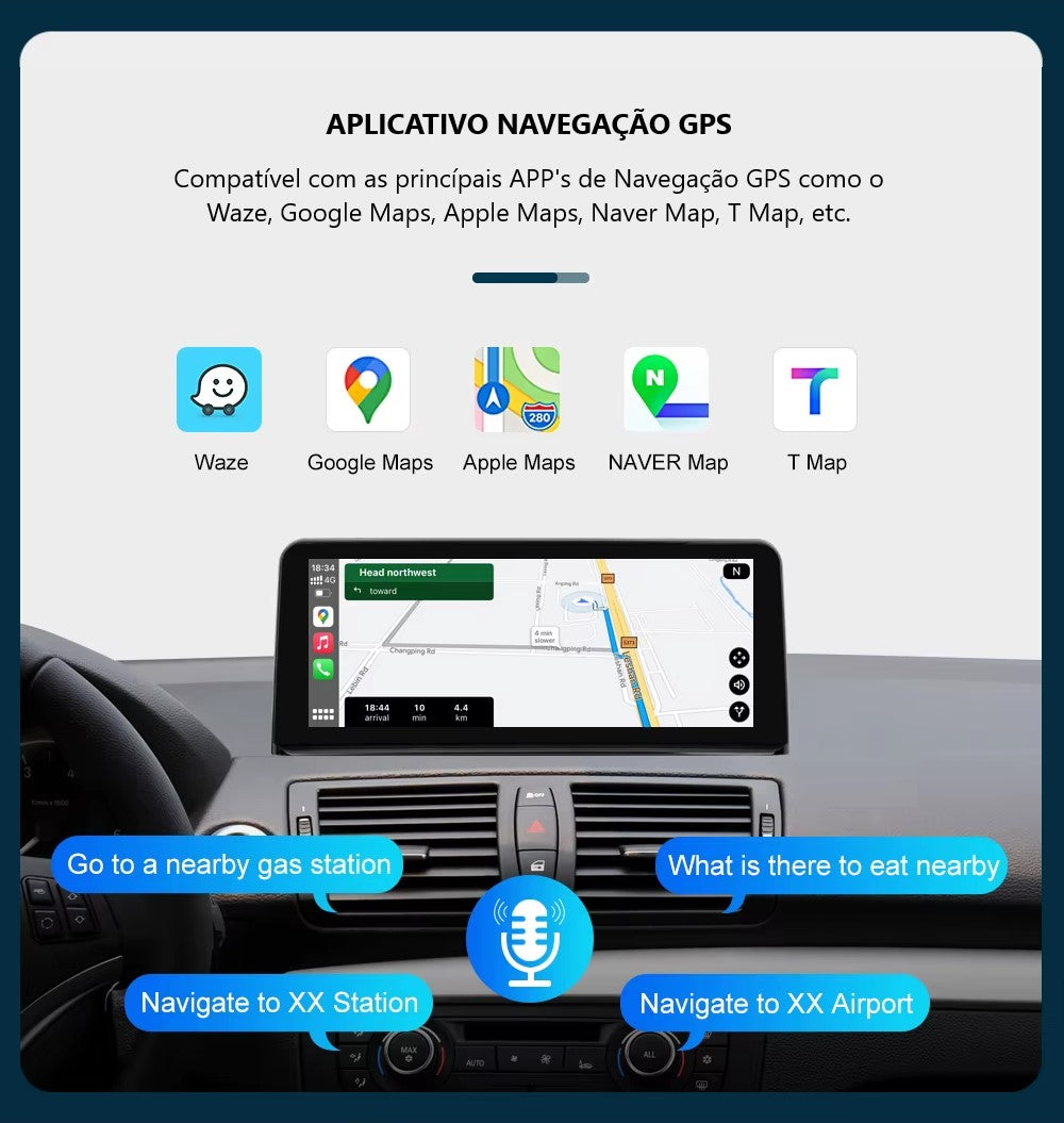 BMW - Série 3 / 4 - CCC CIC NBT EVO - Ecrã Touch Screen Android 13 - Apple CarPlay & Google Android Auto Wireless