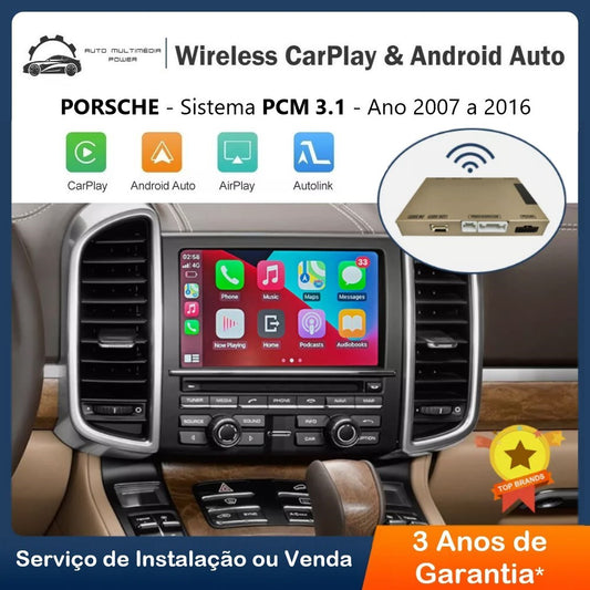 PORSCHE - Sistema PCM 3.1 - Instalação Função Apple CarPlay & Google Android Auto Wireless