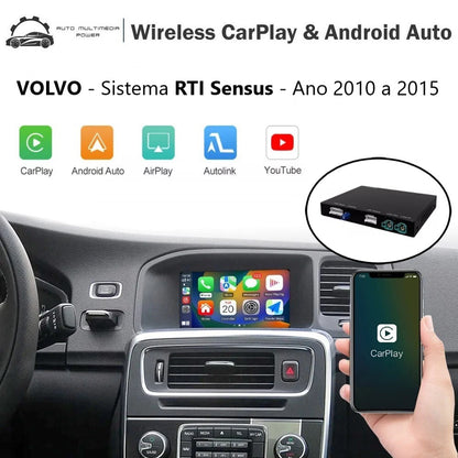 VOLVO - Sistema RTI Sensus Touch IAM 2.1 - Função Apple CarPlay & Google Android Auto Wireless