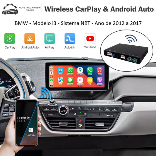 BMW - Modelo i3 - Sistema NBT - Instalação Função Apple CarPlay & Google Android Auto Wireless