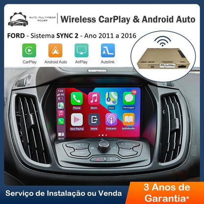 FORD - Sistema SYNC 2 - Instalação Função Apple CarPlay & Google Android Auto Wireless