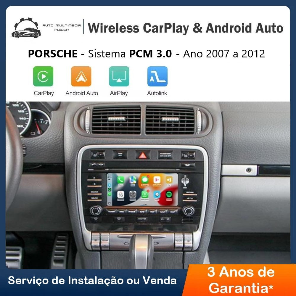 PORSCHE - Sistema PCM 3.0 - Instalação Função Apple CarPlay & Google Android Auto Wireless