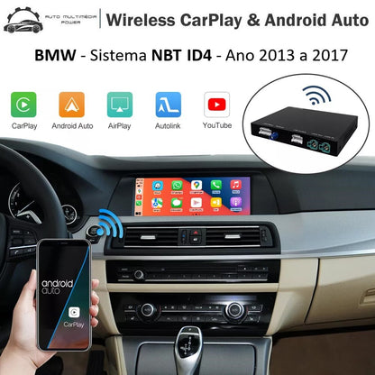 BMW - Sistema NBT ID4 - Instalação Função Apple CarPlay & Google Android Auto Wireless