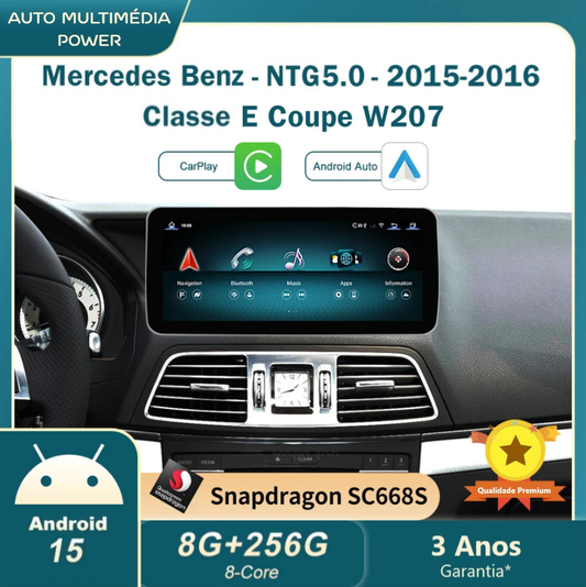 MERCEDES-BENZ - Classe E Coupé - Ecrã Touch Screen Android 15 - Apple CarPlay & Google Android Auto Wireless