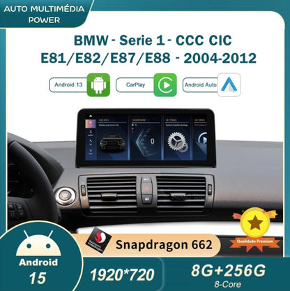 BMW - Série 1 / 2 - CCC CIC NBT EVO - Ecrã Touch Screen Android 15 - Apple CarPlay & Google Android Auto Wireless