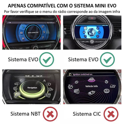 MINI - Sistema EVO - Instalação Função Apple CarPlay & Google Android Auto Wireless