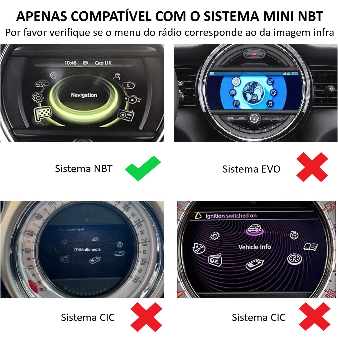 MINI - Sistema NBT - Instalação Função Apple CarPlay & Google Android Auto Wireless