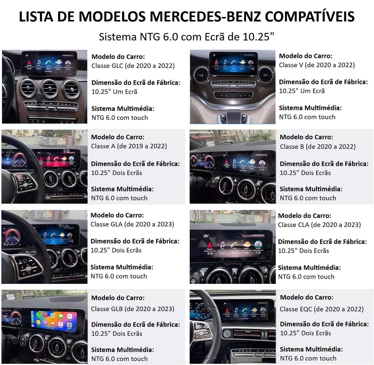 MERCEDES-BENZ - Sistema NTG 6.0 - Instalação Função Apple CarPlay & Google Android Auto Wireless