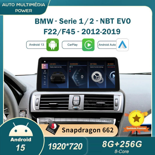 BMW - Série 1 / 2 - CCC CIC NBT EVO - Ecrã Touch Screen Android 15 - Apple CarPlay & Google Android Auto Wireless