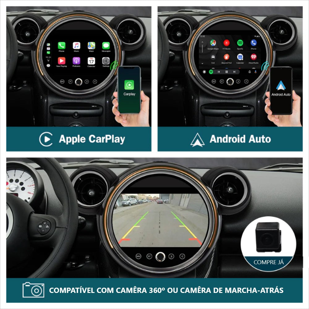 MINI - CCC CIC NBT EVO - Ecrã Touch Screen Android 13 - Apple CarPlay & Google Android Auto Wireless